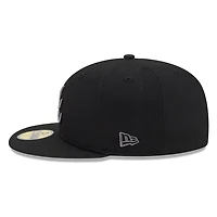 Atlanta Braves Black and Graphite Basic New Era 59FIFTY Fitted Hat