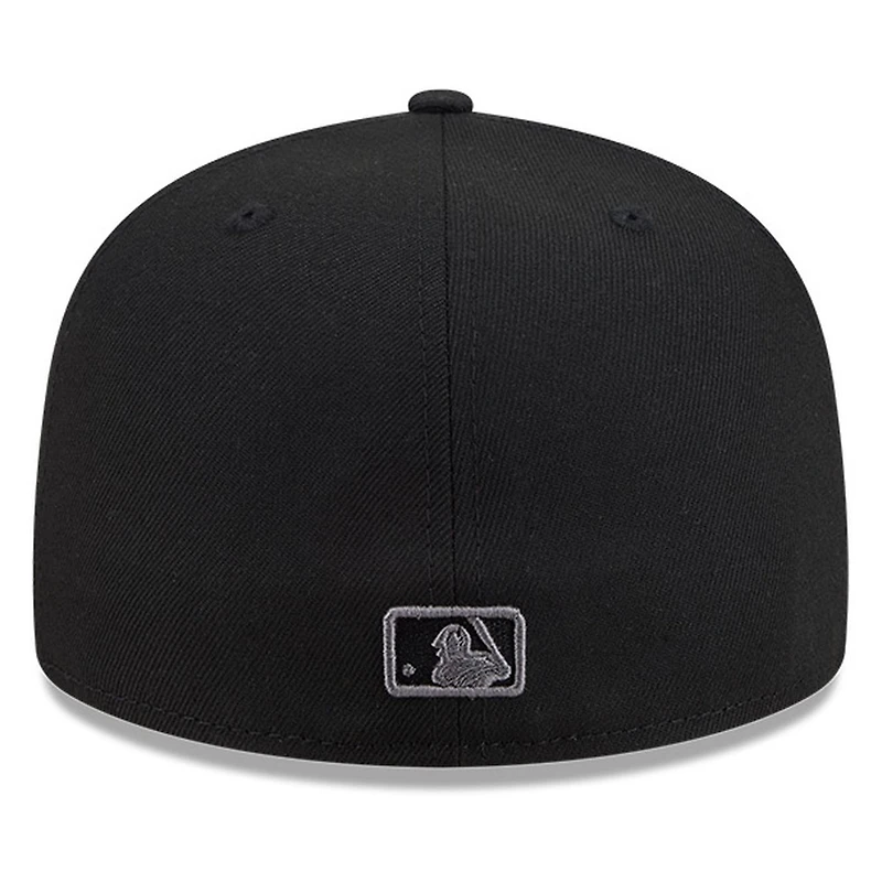 Atlanta Braves Black and Graphite Basic New Era 59FIFTY Fitted Hat