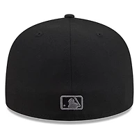 Atlanta Braves Black and Graphite Basic New Era 59FIFTY Fitted Hat