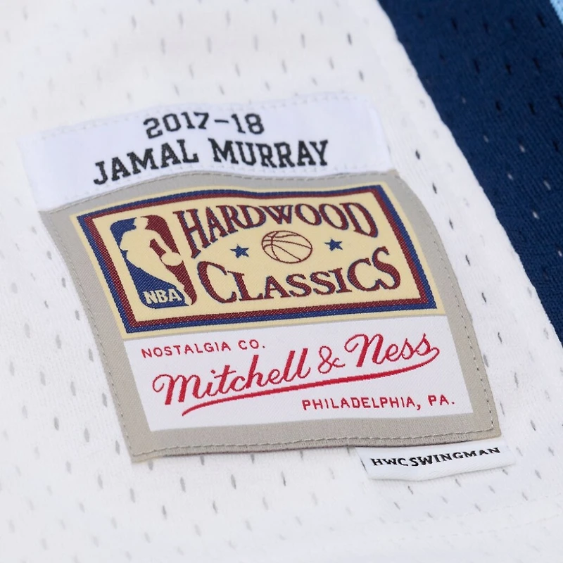 Denver Nuggets Jamal Murray White Mitchell & Ness 2017-18 Hardwood Classics Swingman Jersey