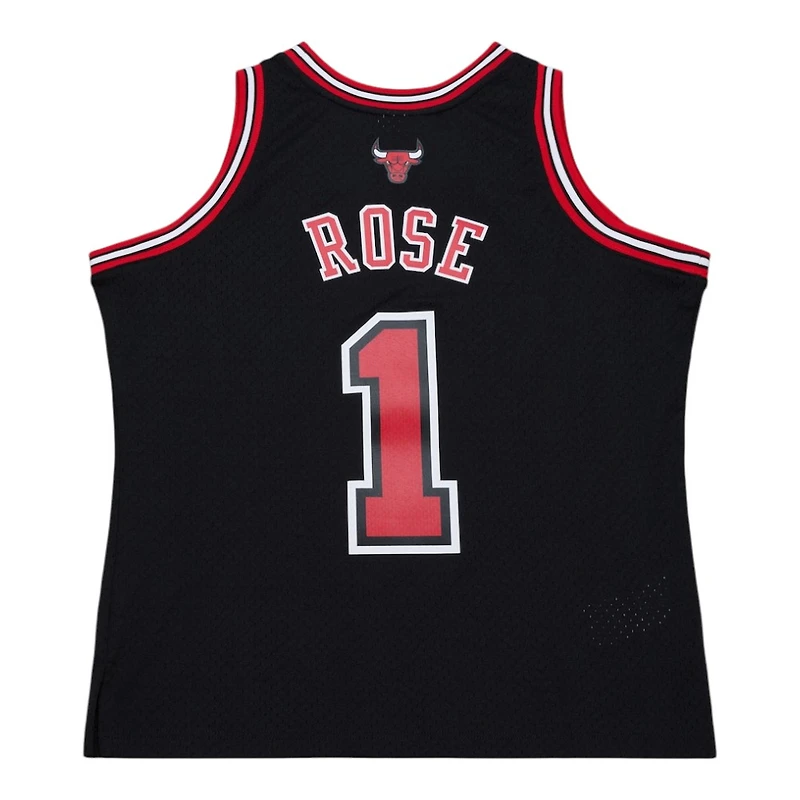 Chicago Bulls Derrick Rose Black Mitchell & Ness 2010-11 Hardwood Classics Swingman Jersey
