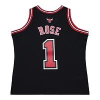 Chicago Bulls Derrick Rose Black Mitchell & Ness 2010-11 Hardwood Classics Swingman Jersey