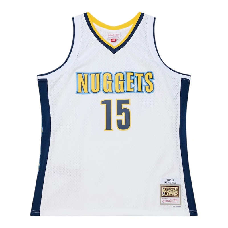 Denver Nuggets Nikola Jokic White Mitchell & Ness 2017-18 Hardwood Classics Swingman Jersey