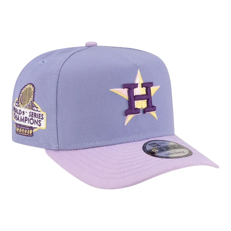 Houston Astros Lavender Two Tone 2022 World Series Champions Patch New Era 9FIFTY A-Frame Snapback Hat