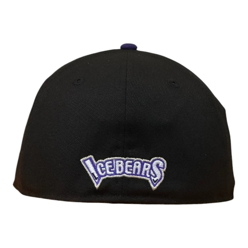 Knoxville Ice Bears Black and Purple Shiners Patch UV New Era 59FIFTY Fitted Hat