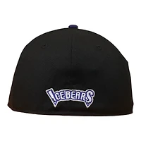 Knoxville Ice Bears Black and Purple Shiners Patch UV New Era 59FIFTY Fitted Hat