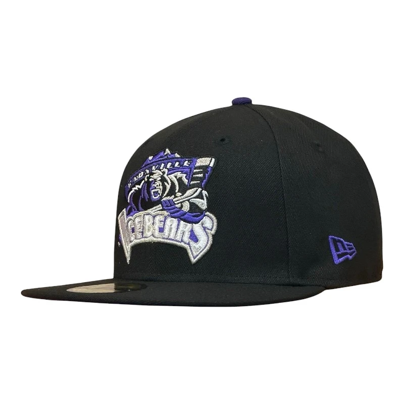 Knoxville Ice Bears Black and Purple Shiners Patch UV New Era 59FIFTY Fitted Hat