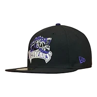 Knoxville Ice Bears Black and Purple Shiners Patch UV New Era 59FIFTY Fitted Hat