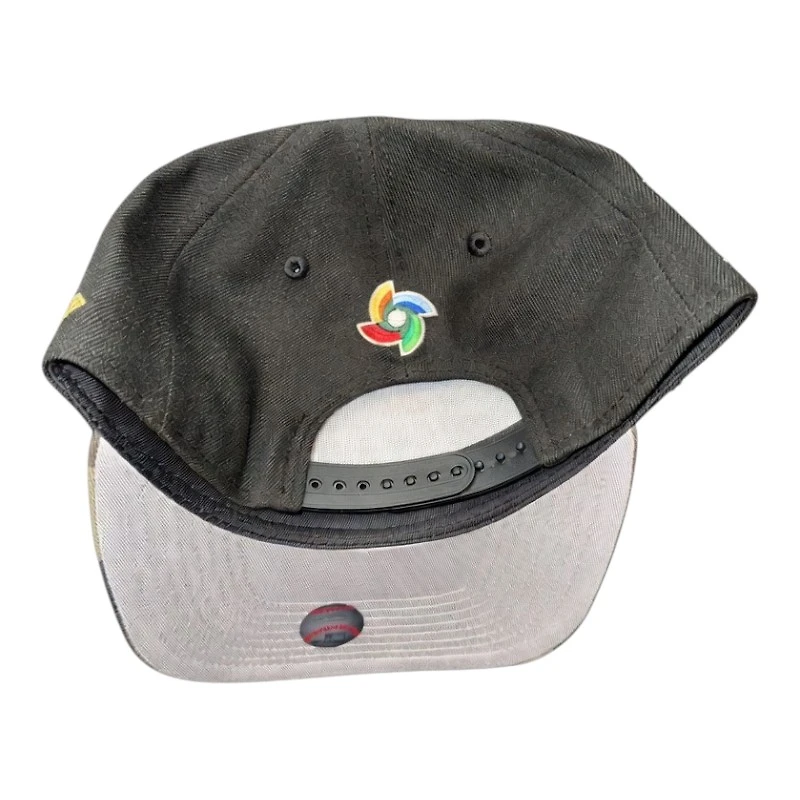 Puerto Rico Black and Camo WBC PR Flag Patch Gray UV New Era A-Frame Snapback Hat