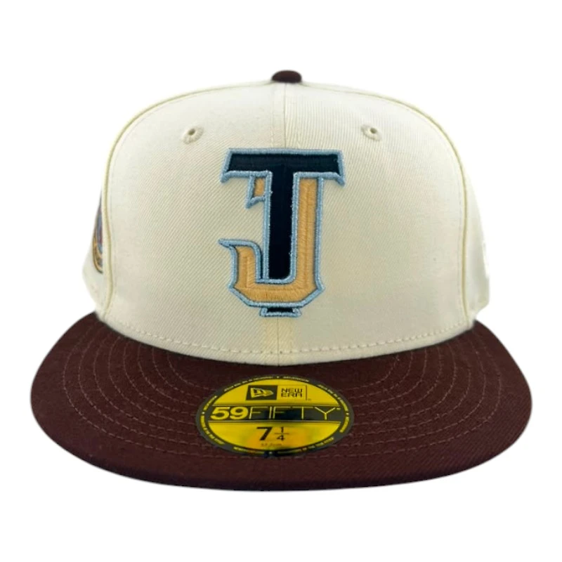 Toros de Tijuana Chrome and Brown 10th Anniversary Patch Blue UV New Era 59FIFTY Fitted Hat