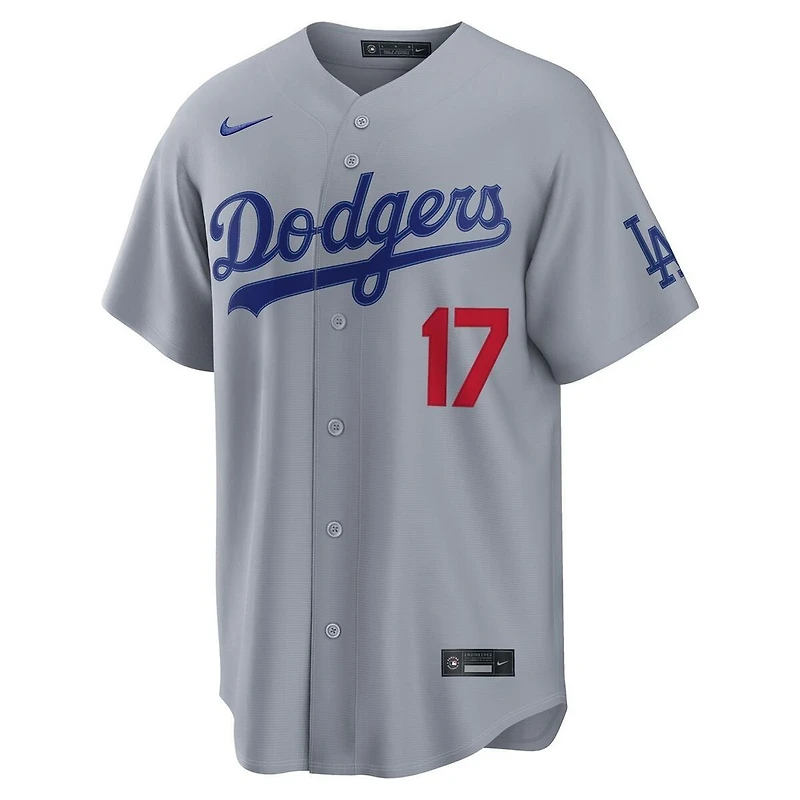 Los Angeles Dodgers Shohei Ohtani Grey Japanese Kanji Road Alternate Nike Stadium Player Jersey