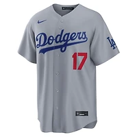 Los Angeles Dodgers Shohei Ohtani Grey Japanese Kanji Road Alternate Nike Stadium Player Jersey