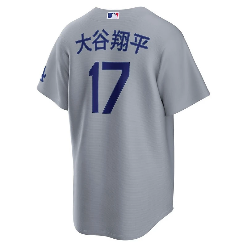 Los Angeles Dodgers Shohei Ohtani Grey Japanese Kanji Road Alternate Nike Stadium Player Jersey