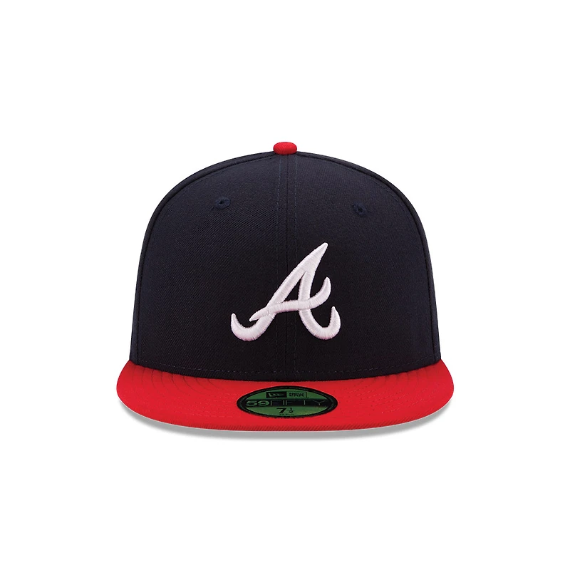 Youth Atlanta Braves Navy and Red Authentic Collection On-Field New Era 59FIFTY Fitted Hat