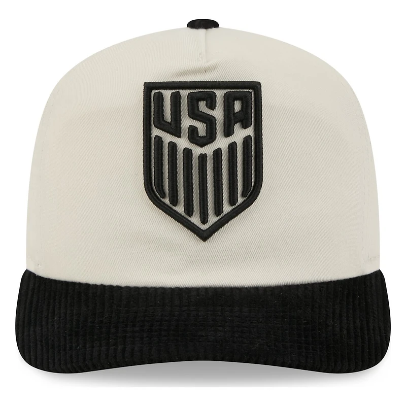 USMNT White and Black Corduroy New Era 19TWENTY Adjustable Hat