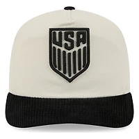 USMNT White and Black Corduroy New Era 19TWENTY Adjustable Hat