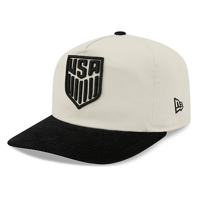 USMNT White and Black Corduroy New Era 19TWENTY Adjustable Hat
