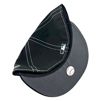 Los Angeles Angels Black Old English 50th Anniversary Patch New Era 59FIFTY Fitted Hat