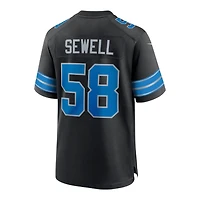Detroit Lions Penei Sewell Black 2nd Alternate Nike Team Game Jersey