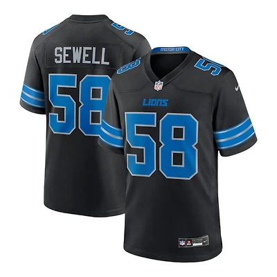 Detroit Lions Penei Sewell Black 2nd Alternate Nike Team Game Jersey