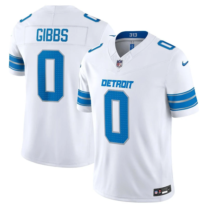 Detroit Lions Jahmyr Gibbs White Nike Team Game Jersey