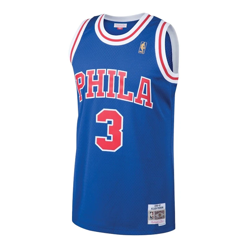 Philadelphia 76ers Allen Iverson Royal Blue Mitchell & Ness 1996-97 Hardwood Classics Swingman Player Jersey