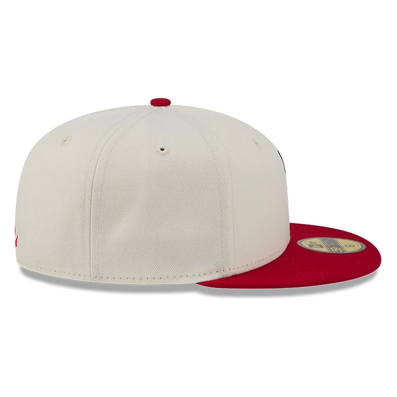 St. Louis Cardinals Chrome and Red Two Tone Stitched New Era 59FIFTY Fitted Hat