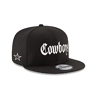Dallas Cowboys Black Old English Star Patch New Era 9FIFTY Snapback Hat