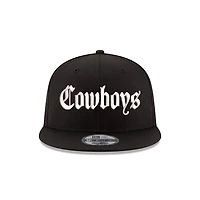 Dallas Cowboys Black Old English Star Patch New Era 9FIFTY Snapback Hat