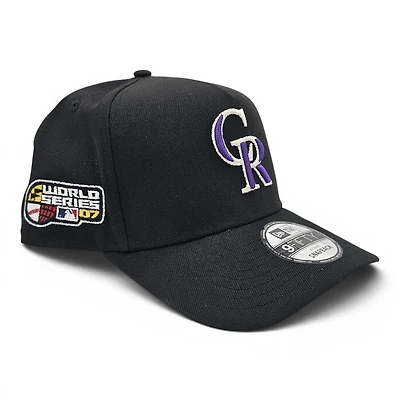 Colorado Rockies Black 2007 World Series Patch Leon in the Lab New Era 9FIFTY A-Frame Hat