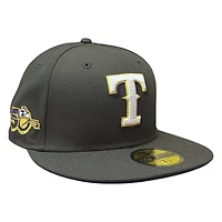 Texas Rangers Black 50th Anniversary Patch New Era 59FIFTY Fitted Hat