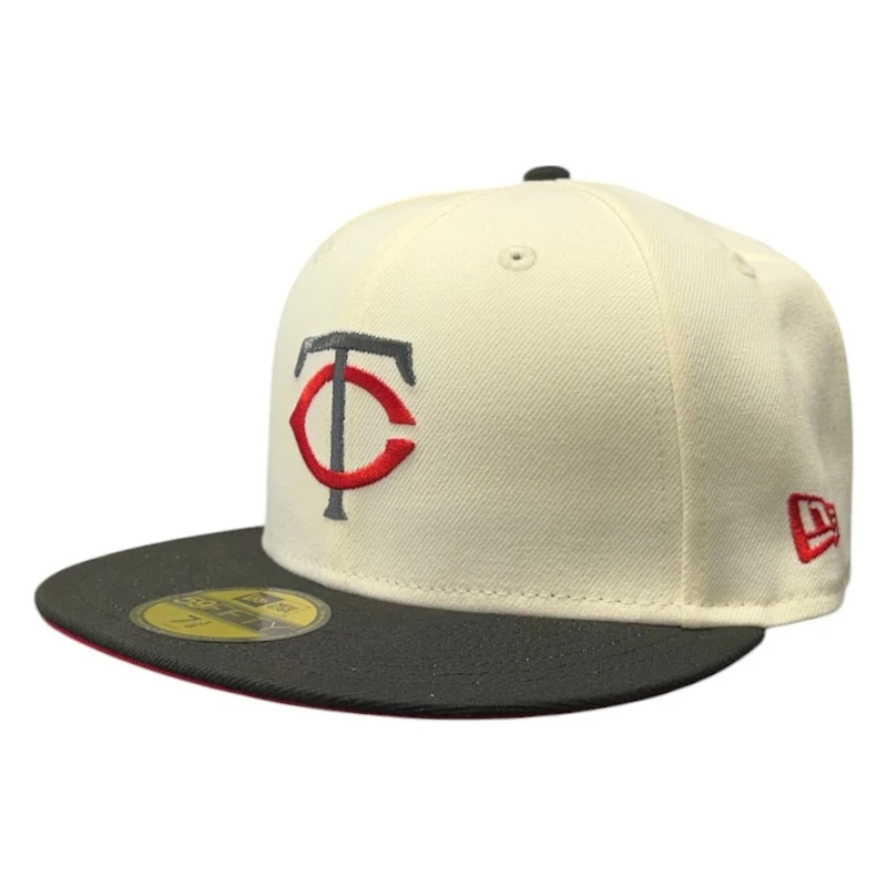 Minnesota Twins Chrome and Black 60th Anniversary Patch New Era 59FIFTY Fitted Hat