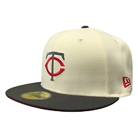 Minnesota Twins Chrome and Black 60th Anniversary Patch New Era 59FIFTY Fitted Hat