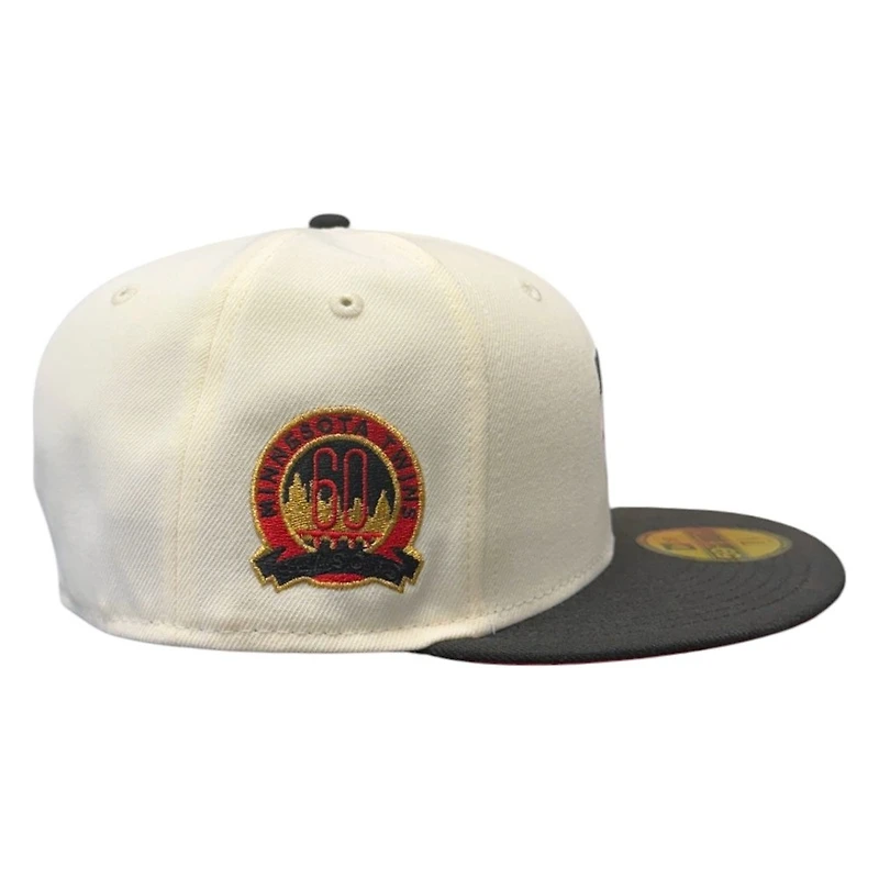 Minnesota Twins Chrome and Black 60th Anniversary Patch New Era 59FIFTY Fitted Hat