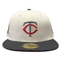Minnesota Twins Chrome and Black 60th Anniversary Patch New Era 59FIFTY Fitted Hat