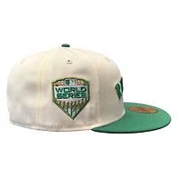 Boston Red Sox Chrome White and Kelly Green 2018 World Series Patch New Era 59FIFTY Fitted Hat