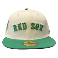 Boston Red Sox Chrome White and Kelly Green 2018 World Series Patch New Era 59FIFTY Fitted Hat