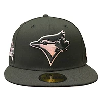 Toronto Blue Jays Black and Pink 25th Anniversary Patch UV New Era 59FIFTY Fitted Hat