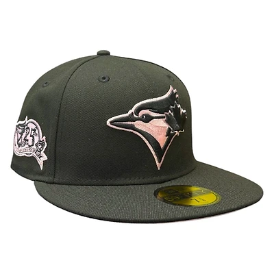 Toronto Blue Jays Black and Pink 25th Anniversary Patch UV New Era 59FIFTY Fitted Hat
