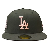 Los Angeles Dodgers Black and Pink 100th Anniversary Patch UV New Era 59FIFTY Fitted Hat