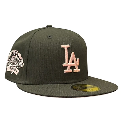 Los Angeles Dodgers Black and Pink 100th Anniversary Patch UV New Era 59FIFTY Fitted Hat