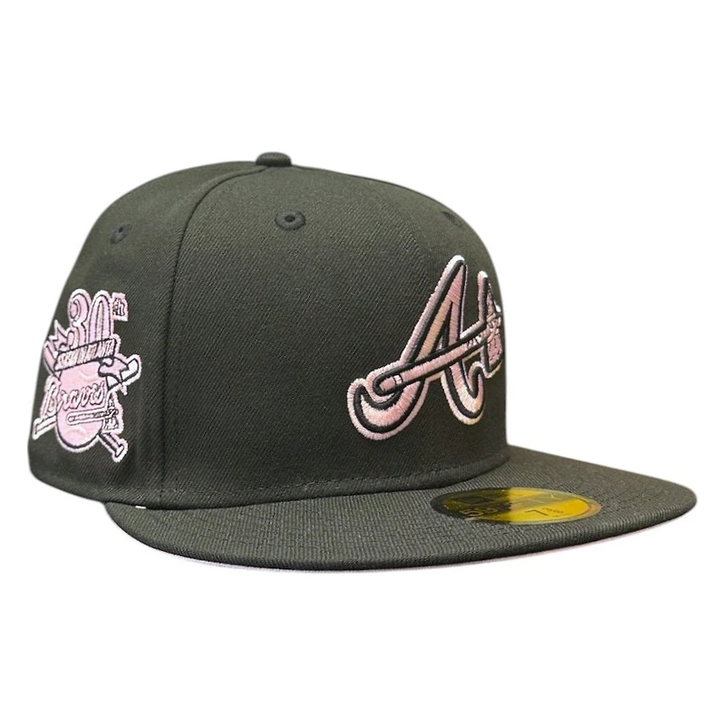 Atlanta Braves Black and Pink 30th Anniversary Patch UV New Era 59FIFTY Fitted Hat
