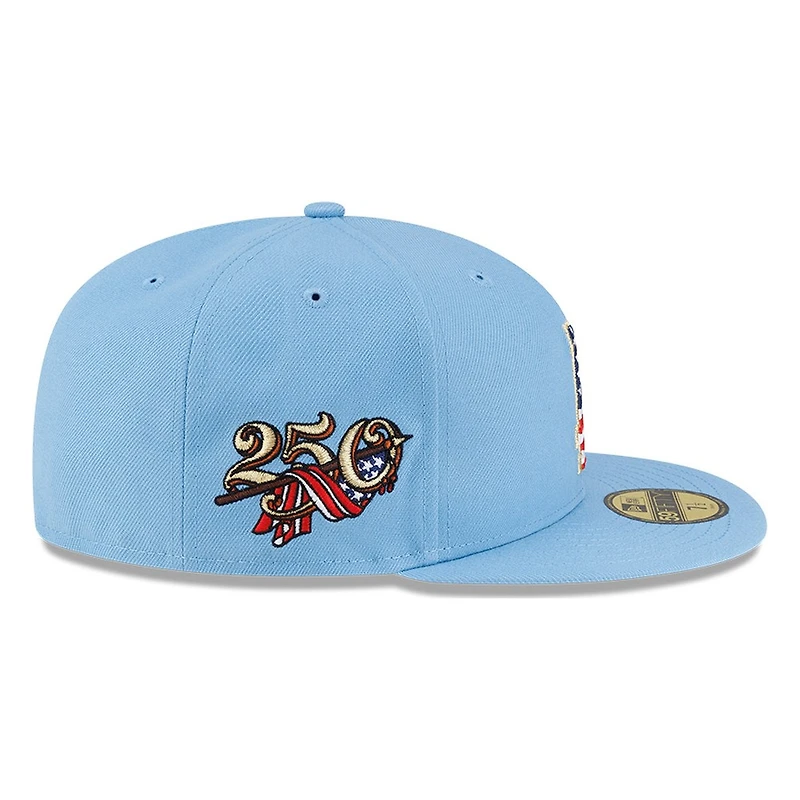 Los Angeles Dodgers Sky Blue USA Logo 250th Anniversary Patch New Era 59FIFTY Fitted Hat