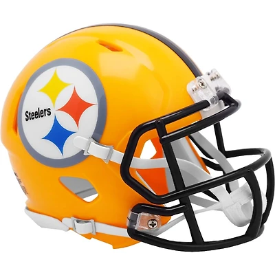 Pittsburgh Steelers Gold Throwback Riddell Speed Mini Helmet