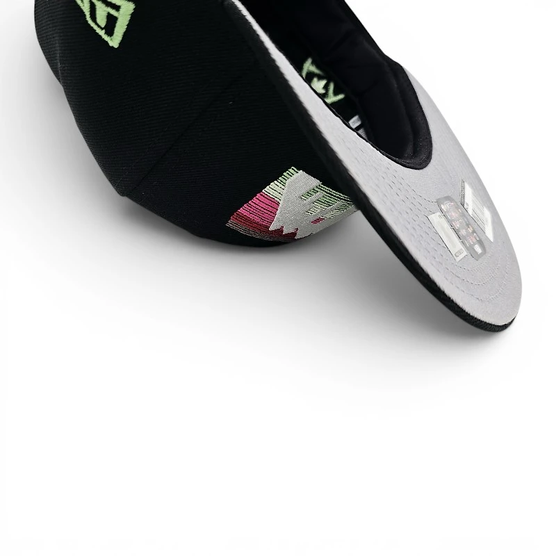 Denver Nuggets Black Aurora Nights Leon the Lab City Patch Grey UV New Era 59FIFTY Fitted Hat