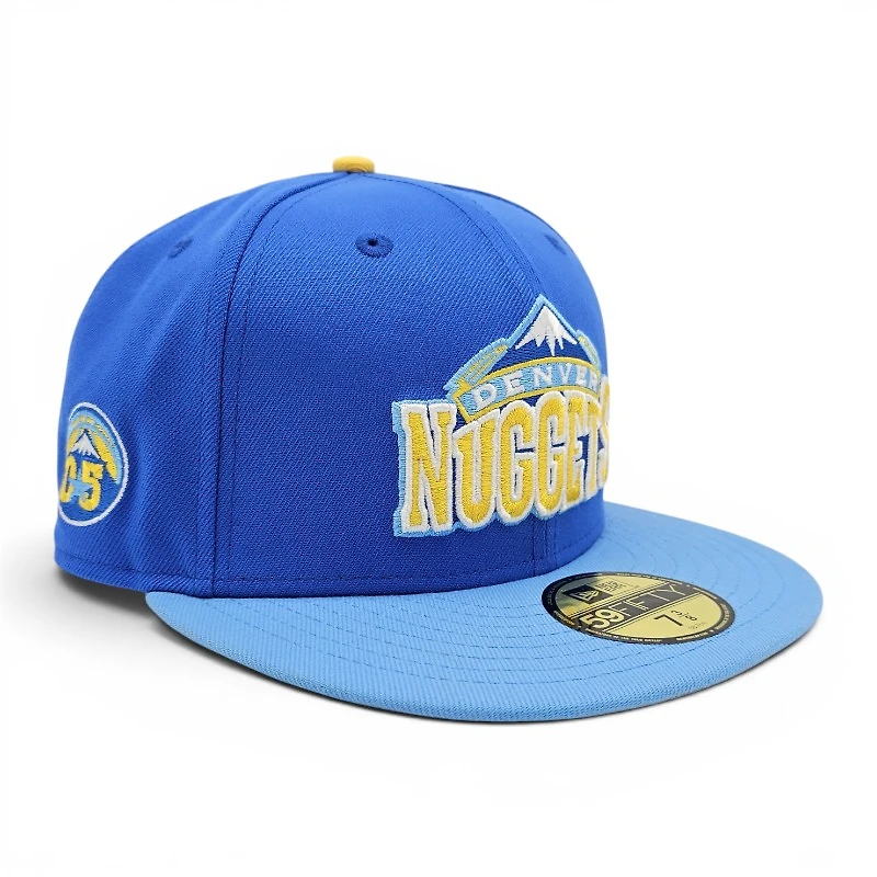 Denver Nuggets Blue Bead Radiant 2T Leon the Lab 2005 ASG Patch Grey UV New Era 59FIFTY Fitted Hat