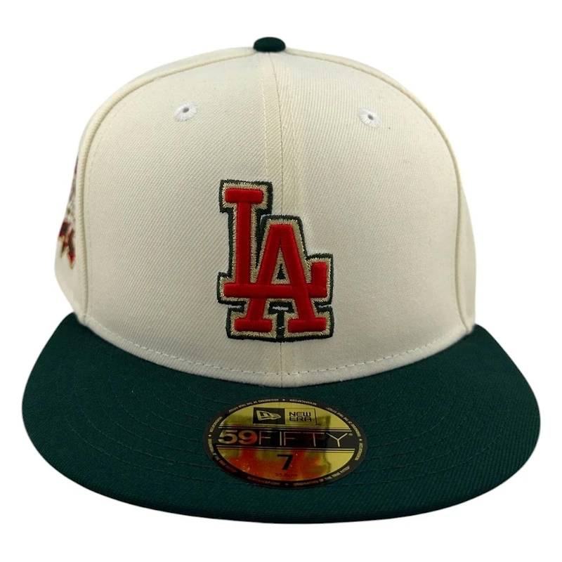 Los Angeles Dodgers Chrome Two Tone 100th Anniversary Patch New Era 59FIFTY Fitted Hat