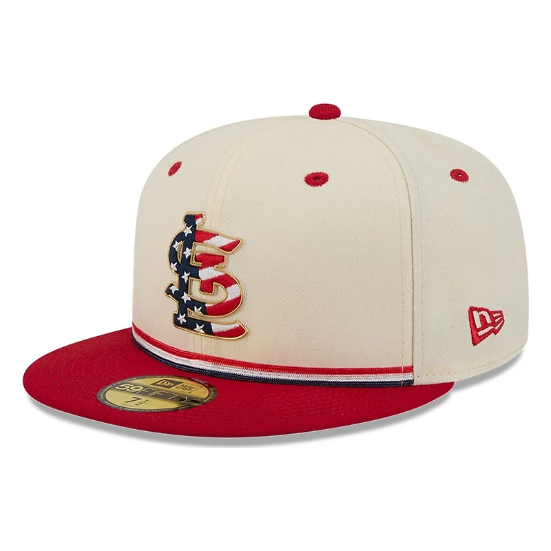 St. Louis Cardinals 2026 Fourth of July USA 250 Patch New Era 59FIFTY Fitted Hat