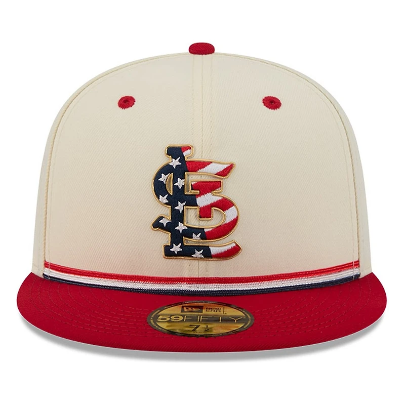 St. Louis Cardinals 2026 Fourth of July USA 250 Patch New Era 59FIFTY Fitted Hat