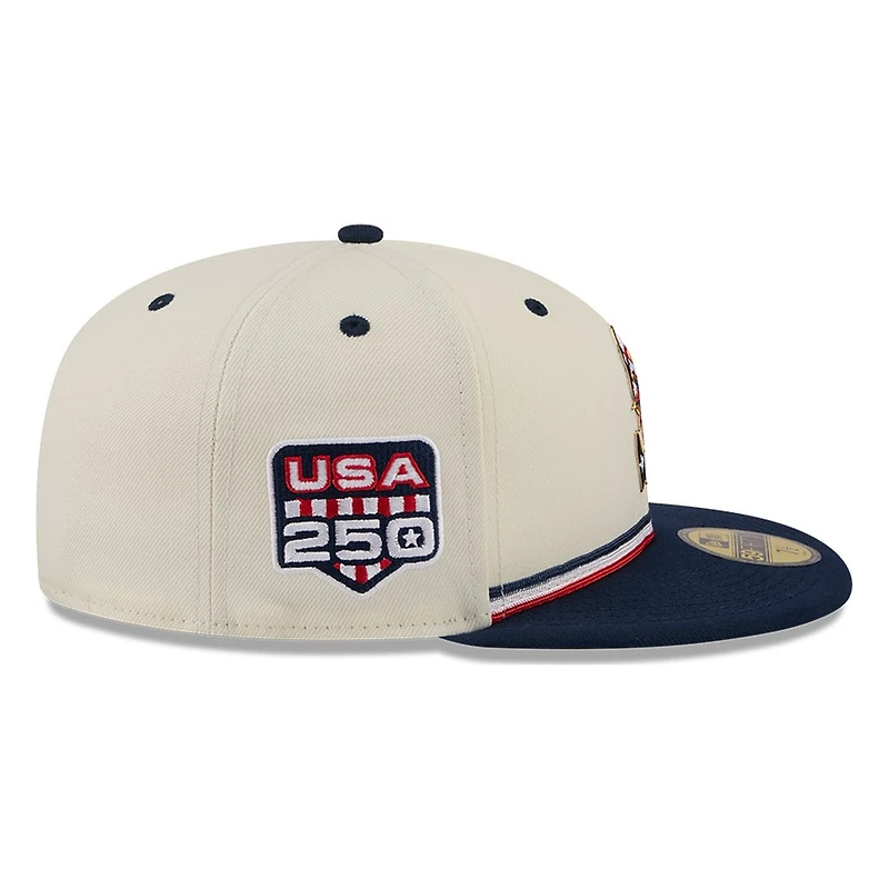 Seattle Mariners 2026 Fourth of July USA 250 Patch New Era 59FIFTY Fitted Hat